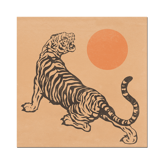 Load image into Gallery viewer, Tiger &amp;amp; Sun Print
