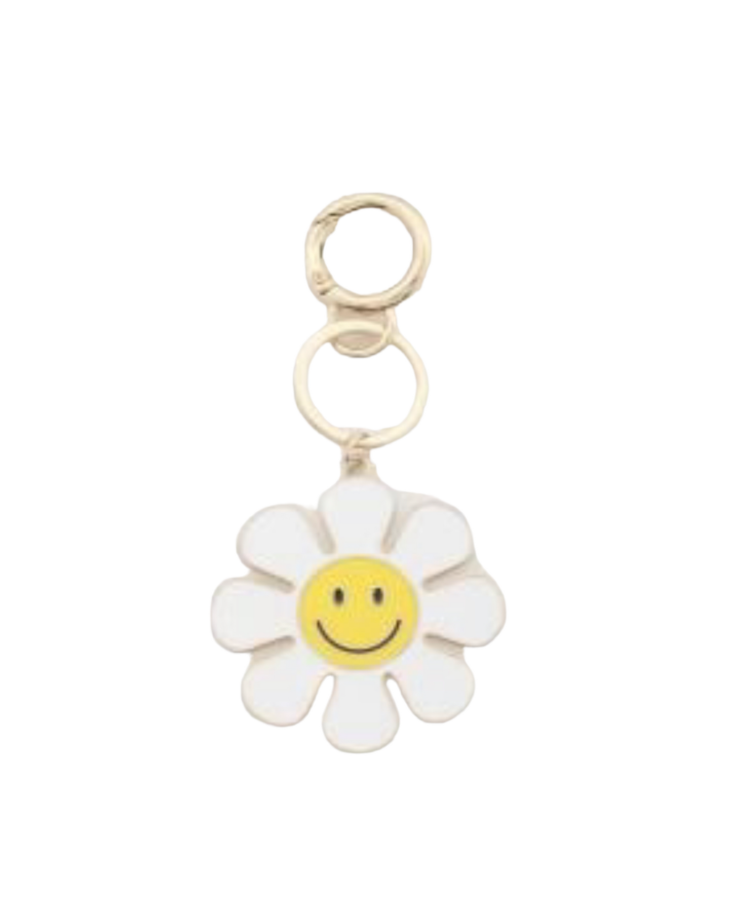 PinktownUSA Smiley Face Flower Keychain