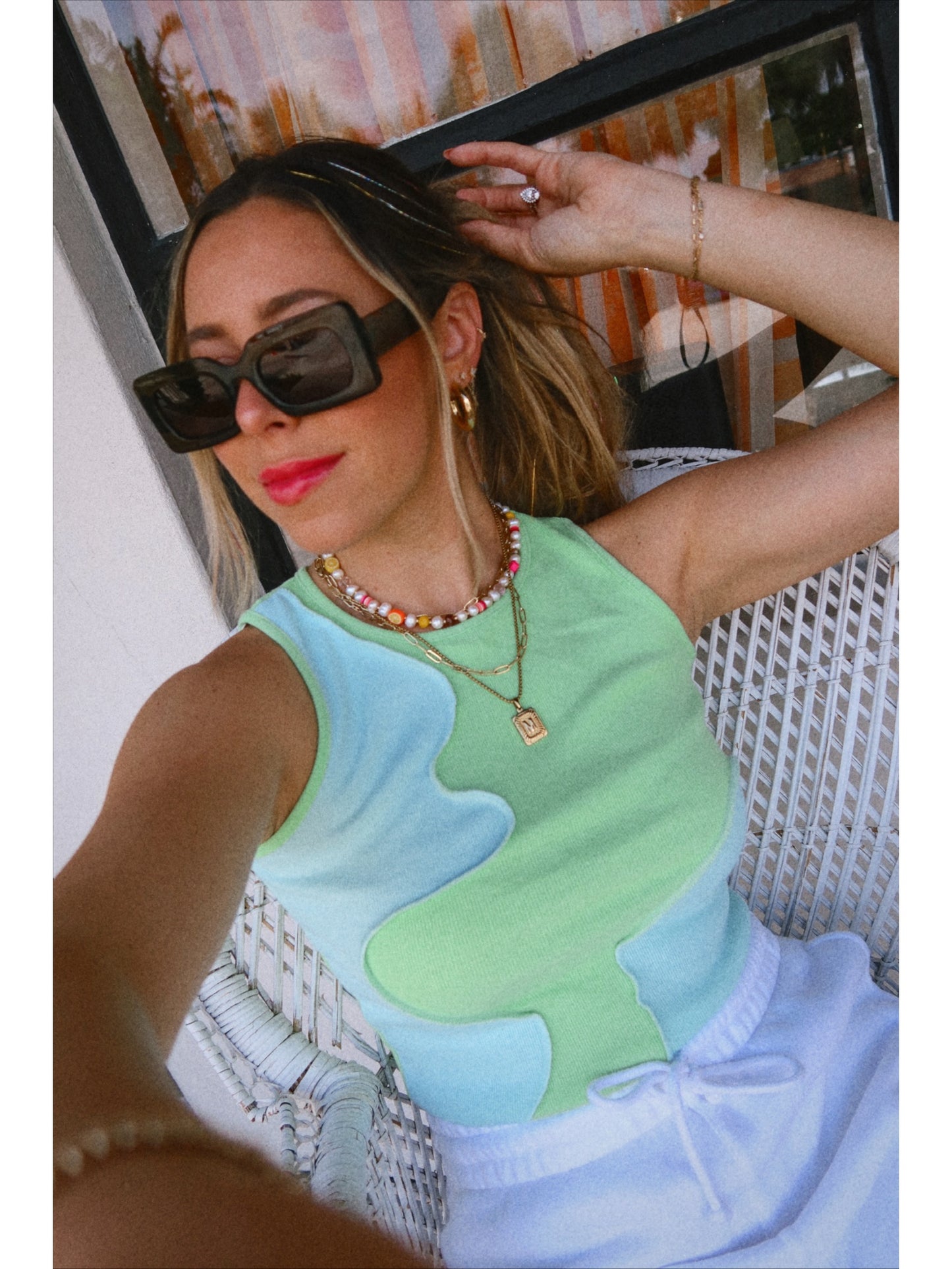Shades of Blue Crop Top