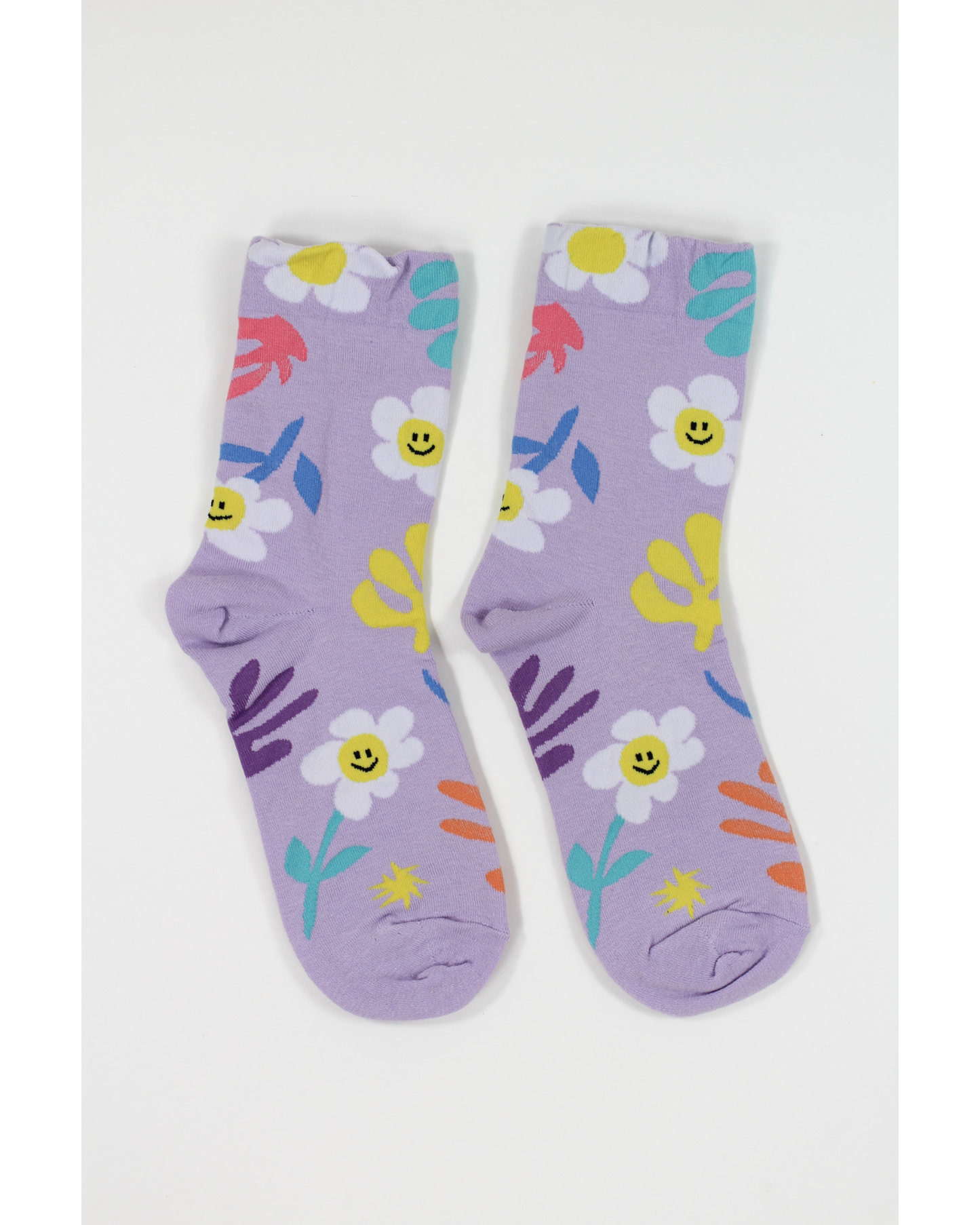 Daisy Smile Socks Violet