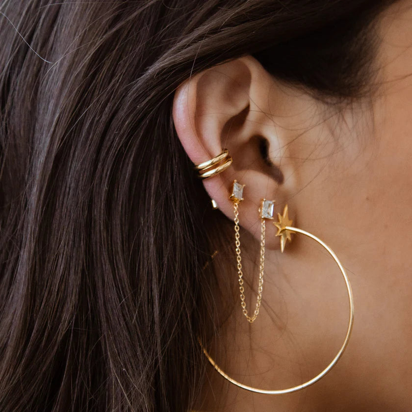 Rectangular Ear Clips Ear Kit Rectangle Studs – The Wander Shop